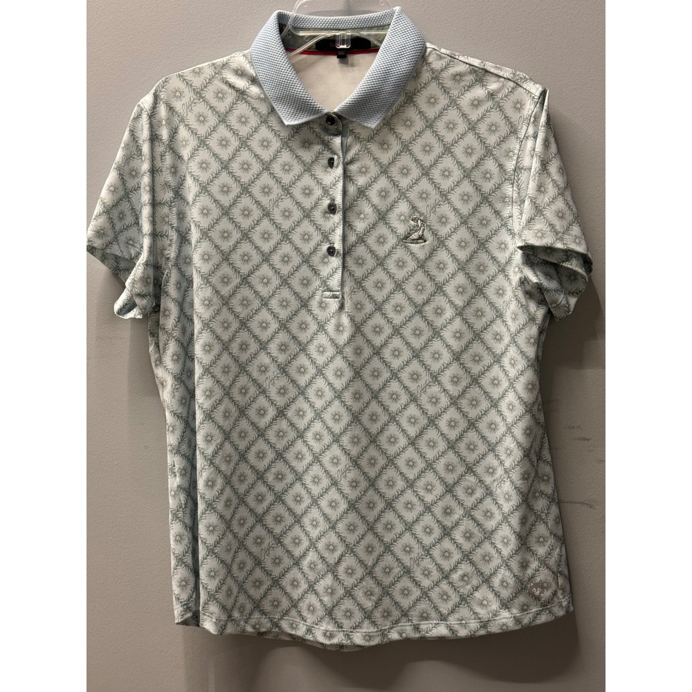 Greyson Golf Moroccan Sun Pinehurst Logo Polo Shirt Womens XL Performance